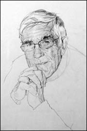 Lord Phillips: pencil on paper