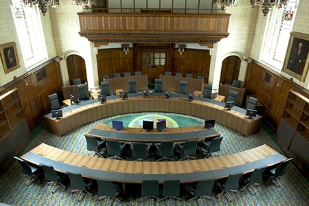 View of Courtroom from balcony
