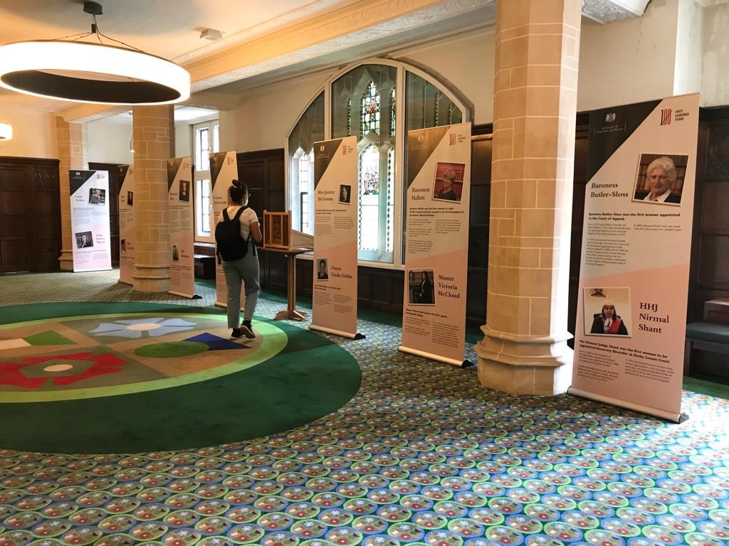 Image of the Women in Law Pop-up Exhibition within The Supreme Court